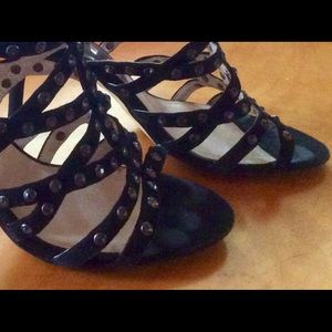 Michael Kors Black studded stiletto Sandal 6M Used